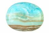1.7" Polished Blue Caribbean Calcite Pocket Stone - Photo 2